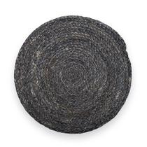 Lugar Americano Azul Marinho Redondo Fibra Natural Rustic 38cm