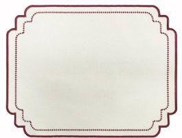 Lugar Americano Basic Retangular Borda Vinho
