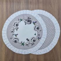 Lugar Americano Beija Flor Redondo Dupla Face