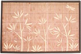 Lugar Americano de Bambu Marrom Floral Mimo Style 45x30cm