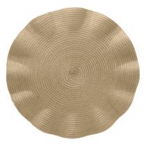 Lugar Americano de Polipropileno Babado Dourado 38cm Wolff Lugar Americano de Polipropileno Babado Dourado 38cm Wolff