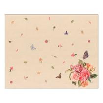 Lugar Americano de Sarja Impermeável Rosas Off White 45x35cm Lugar Americano de Sarja Impermeável Rosas Off White 45x35cm