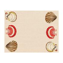 Lugar Americano de Tecido Sarja Impermeável Conchas 45x35cm Lugar Americano de Tecido Sarja Impermeável Conchas 45x35cm