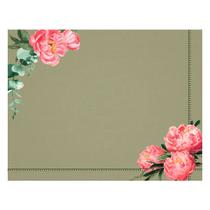 Lugar Americano de Tecido Sarja Impermeável Peonia 45x35cm Lugar Americano de Tecido Sarja Impermeável Peonia 45x35cm