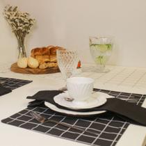 Lugar Americano Dupla Face Grid Preto