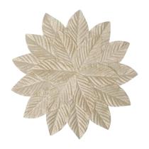 Lugar Americano Folhas Plástico Off-White 40Cm Rafimex