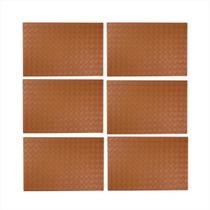 Lugar Americano Impermeável Sousplat Marrom Mesa Jantar