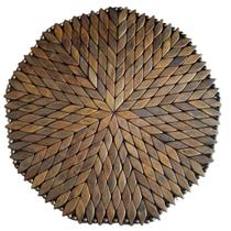 Lugar Americano Madeira Marrom Redondo Porta Pratos Sousplat