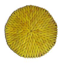 Lugar Americano Madeira Redondo PortaPratos Sousplat Amarelo