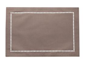 Lugar Americano Poliéster e Linho Retangular Marrom Decorativo Multiuso Mesa Posta Servir Jantar