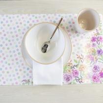 Lugar Americano Pvc Print Avulso Rosas