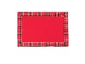 Lugar americano red tartan - 1un Lugar americano red tartan - 1un