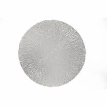 Lugar Americano Redondo De Plástico Columbus Prata 38cm Lugar Americano Redondo De Plástico Columbus Prata 38cm