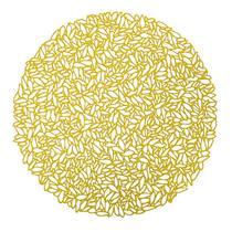 Lugar Americano Redondo de Plástico Garden Dourado 38cm Lugar Americano Redondo de Plástico Garden Dourado 38cm