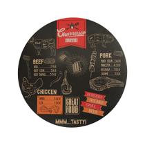 Lugar Americano Redondo em PVC Churrasco 37,5cm - Hauskraft