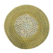 Lugar Americano Redondo Fibra Seagrass Amarelo 32Cm Rafimex