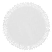Lugar Americano Redondo Renda Poli-Bambu Branco 45Cm Rafimex