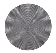 Lugar Americano Redondo Waves Jolitex Cinza 38Cm Lugar Americano Redondo Waves Jolitex Cinza 38Cm