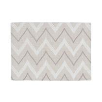 Lugar Americano Retangular Em Tecido Poli-linho Ricamo 50x35cm Auguri Casa Zig Zag Cinza Lugar Americano Retangular Em Tecido Poli-linho Ricamo 50x35cm Auguri Casa Zig Zag Cinza