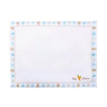 Lugar Americano Retangular Feliz Pascoa 48x35 Azul Branco e Borda Xadrez para decoração de Mesa Lugar Americano Retangular Feliz Pascoa 48x35 Azul Branco e Borda Xadrez para decoração de Mesa
