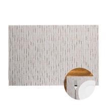 Lugar Americano Retangular Mesa PVC Carpet Bege 45x30cm Lyor