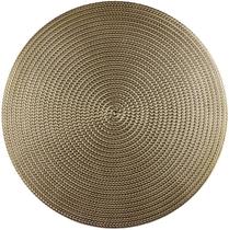 Lugar Americano Sousplat Redondo Plástico Roma Dourado 38cm