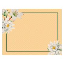 Lugar Americano Tecido Sarja Impermeável Flor Lotus 45x35cm Lugar Americano Tecido Sarja Impermeável Flor Lotus 45x35cm