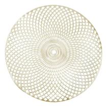 Lugar Americano Vazado Plástico Redondo 38cm Decoração Mesa 4 Peças