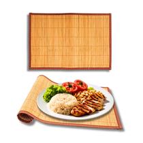 Lugar Jogo Americano Bambu Com Borda Para Mesa de Jantar Posta Cozinha Tuut Lugar Jogo Americano Bambu Com Borda Para Mesa de Jantar Posta Cozinha Tuut