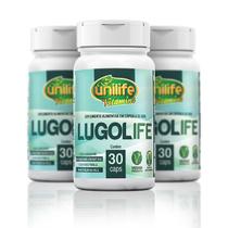 Lugol Lugolife Suplemento Alimentar de Iodo 30 Cápsulas de 450mg Kit com 3