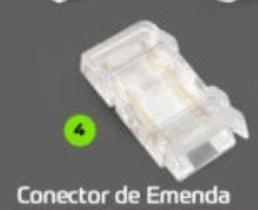 Lumanti Conector/emenda P/fita Led Direct 8mm Fd338e
