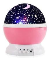 Lumiinária Abajur Rosa Projetor Estrelas Lua Decoração quarto Casa Lumiinária Abajur Rosa Projetor Estrelas Lua Decoração quarto Casa