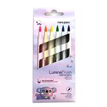 Lumina Brush Highlighter Perfumado Com 6 Cores Neon - Newpen