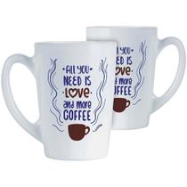Luminarc New Morning Caneca 11X8X8Cm 320Ml Vidro Temperado Branco Decorado Luminarc New Morning Caneca 11X8X8Cm 320Ml Vidro Temperado Branco Decorado