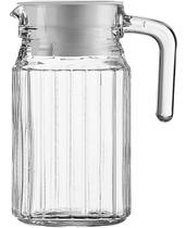 LUMINARC QUADRO JARRA 16x8x8cm 500ml VIDRO TRANSP TAMPA BRANCA