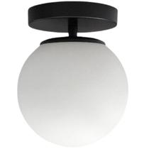 Luminária 15cm Globo Vidro Jabuticaba Arandela Parede Teto Gimpo KJGD-082-PRETO