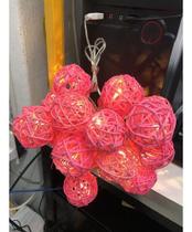 Luminária 20 Bolas De Led Varal Para Decoração/ Quarto/ Sala