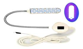 Luminária 20 Lâmpada De Led Luz Negra Neon Flexível Costura