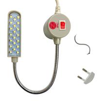 Luminária 20 Lâmpadas de LED Haste Flexível Com Tomada Para Máquinas de costura Bivolt - ADB