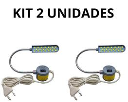 Luminaria 20 Leds Haste Flexivel Maquina Costura 2 unidades Luminaria 20 Leds Haste Flexivel Maquina Costura 2 unidades