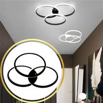 Luminária 3 Anéis LED 24 Watts Arandela Plafon Teto Parede Gimpo KJGD-398