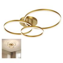 Luminaria 3 Em 1 Lustre Perfil Led Infinito Arco Orbital Moderno Luxo Comercial Residencial Luminaria 3 Em 1 Lustre Perfil Led Infinito Arco Orbital Moderno Luxo Comercial Residencial