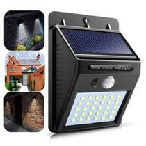 Luminaria 30 leds externo recarregavel luz solar sensor de presença Luminaria 30 leds externo recarregavel luz solar sensor de presença