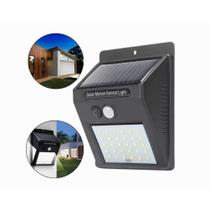 Luminária 30 Leds Solar de Parede Arandela 6w prova D'água com Sensor De Movimento Presença