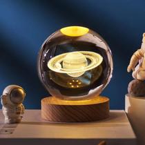 Luminária 3d Bola De Cristal Led Iluminária Mesa Quarto Usb Luminária 3d Bola De Cristal Led Iluminária Mesa Quarto Usb