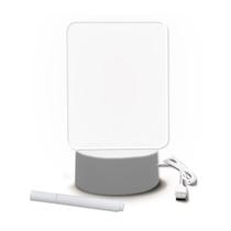 Luminária 3D de Escrever Abajur Tipo Lousa Acrílico com Caneta 7 cores LED