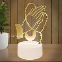 Luminária 3D Efeito de Ilusão Óptica e LEDs em 3 Cores Branco Quente, Neutro e Frio EB80381 EB80383