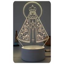 Luminária 3d Led 16 Cores Imagem Nossa Senhora Decoração Religioso