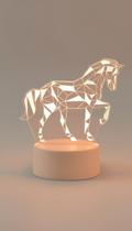 Luminária 3D Led Cavalo Decorativa Presente Luminária 3D Led Cavalo Decorativa Presente