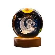 Luminária 3d Led de Mesa Bola de Cristal Design Elegante Luminária 3d Led de Mesa Bola de Cristal Design Elegante